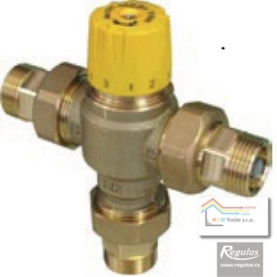 Termostat.ventil zmieš.3xM1/2"šrúbenia 30-65°C(sitká,sp.klapky)