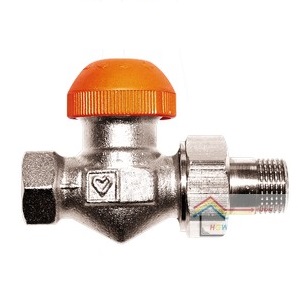 HERZ TS-98-V 3/8"ventil priamy term. odčítateľné prednastav.