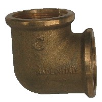 Koleno 90 mosadz 3/4" FF