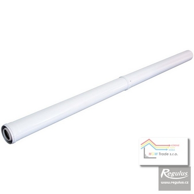 PP/plech predlženie,D125/80,L1000 pre kondenz.kotle