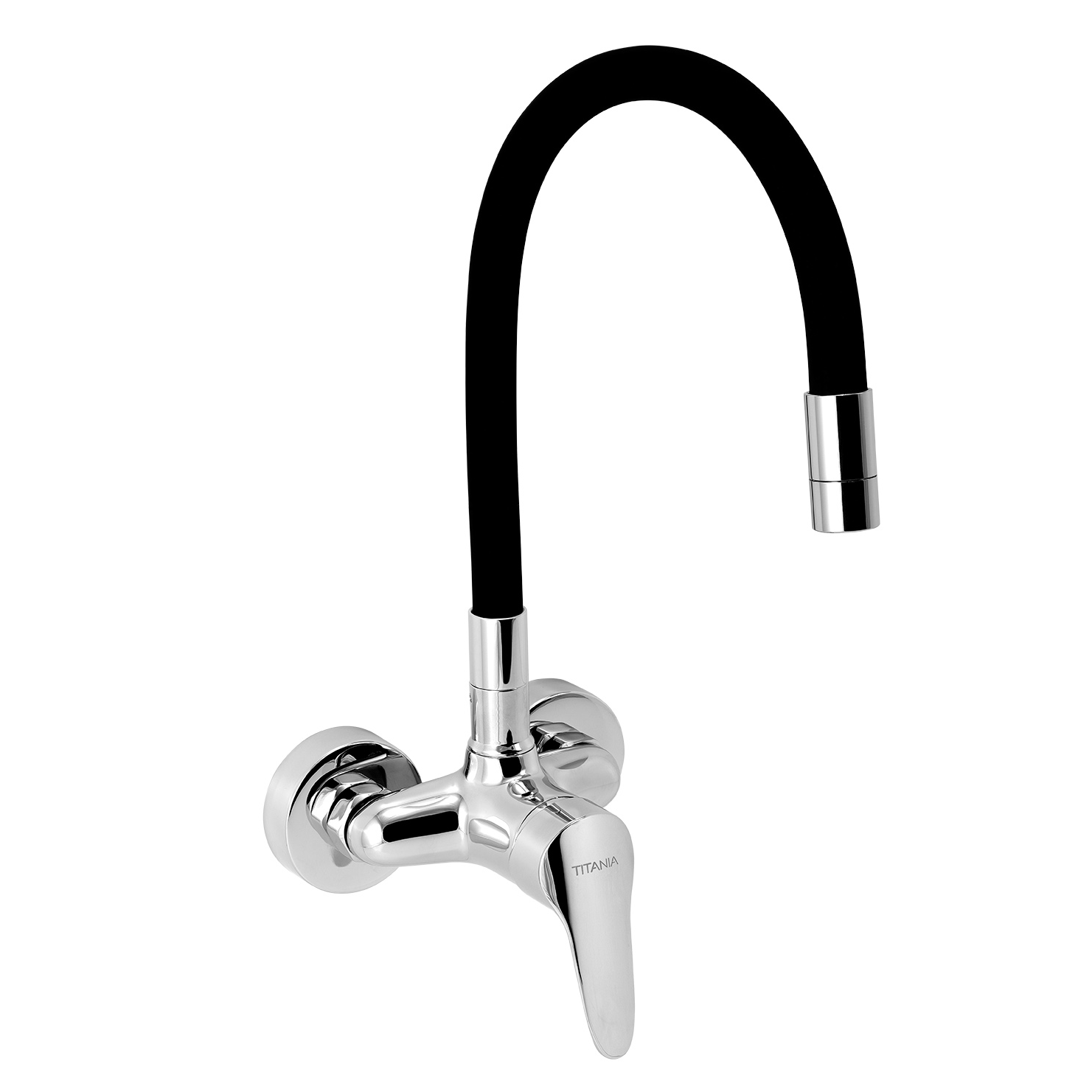 Bateria drezová stenová 100mm TITANIA FRESH s flexi ramenom čiernym