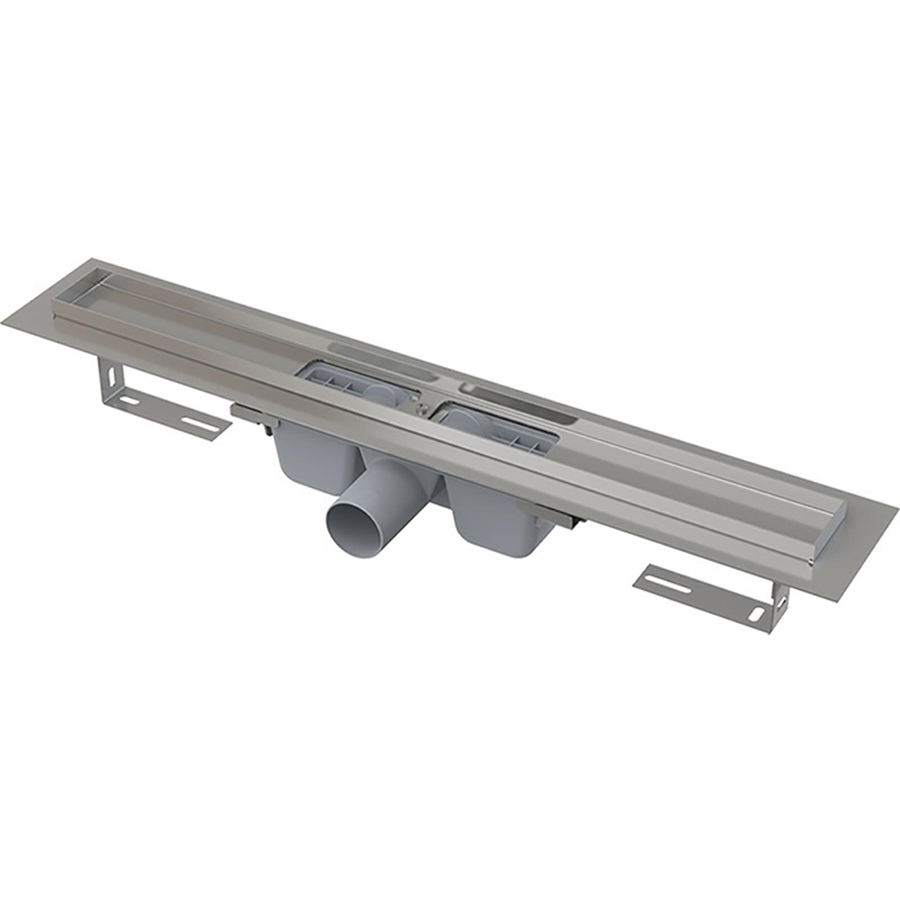 Žlab odtokový nerez.matný l=700mm,D-50mm,výška 105-130mm,prietok 60l/min