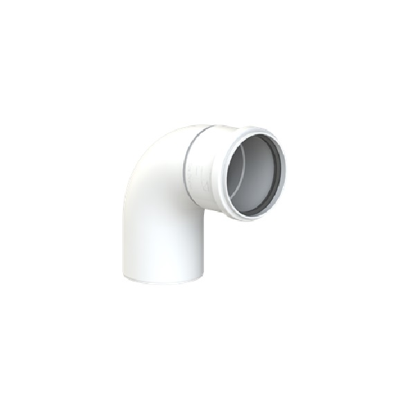 PP koleno D80,90° biele