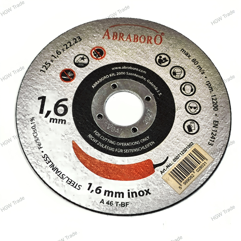Kotúč profi rezný kov/nerez 125x1,6x22,23 ABRABORO