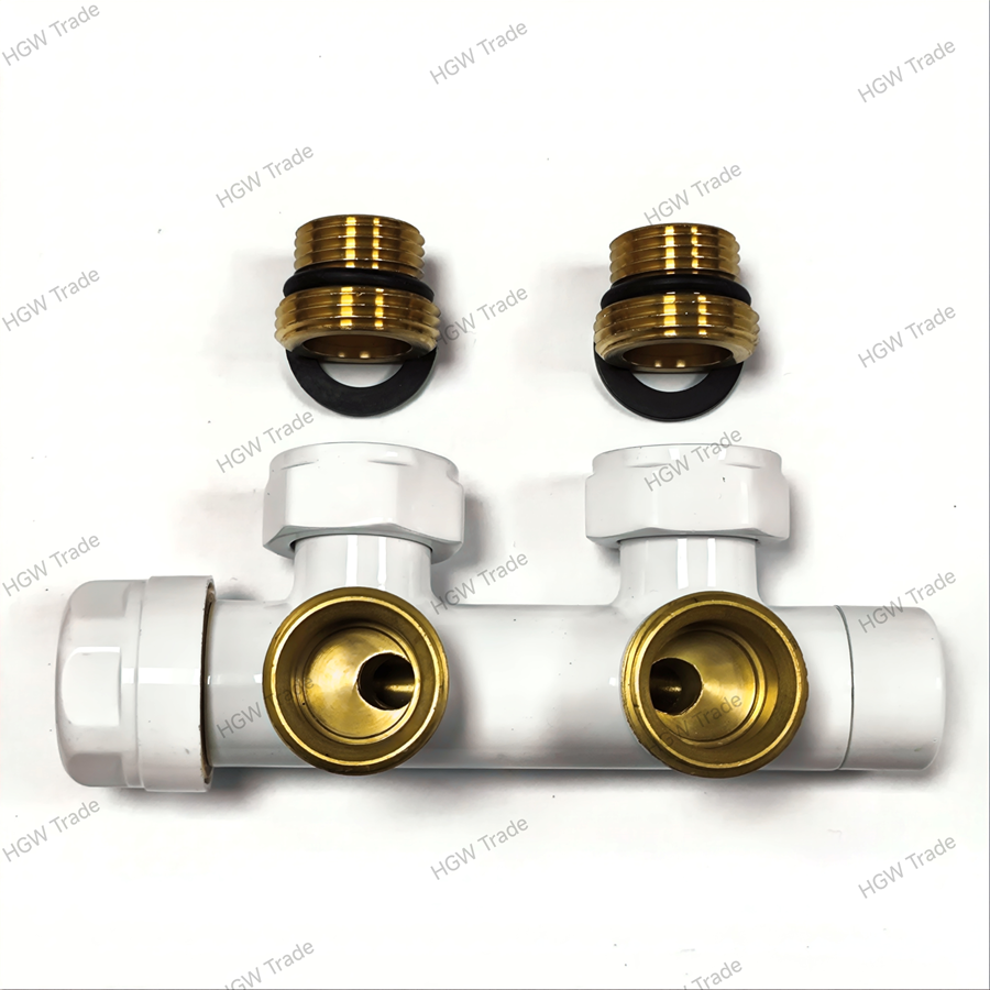 H-ventil termostat.pre stred.pripojenie rohový 1/2-3/4 biely