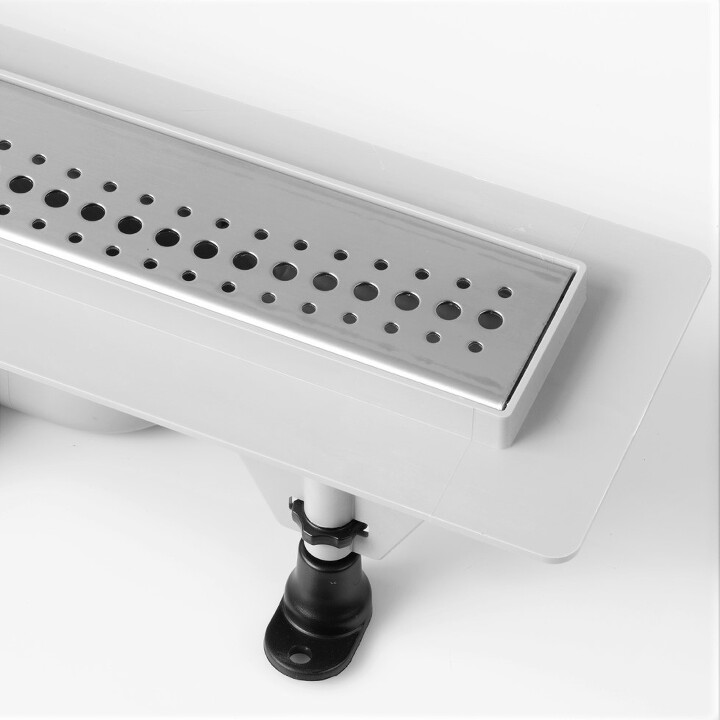 Žlab odtokový plast.komplet s nerez.roštom Design 2,L=755mm