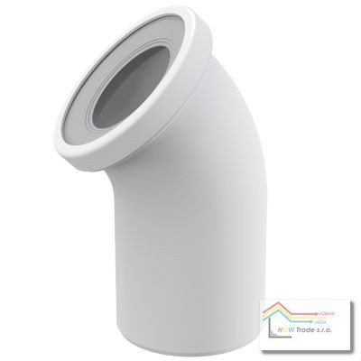 Dopojenie k WC koleno 45,D110 biele