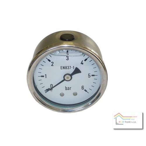 Manometer GP50 0-6bar zadný G1/4" nerez/glycerin/sklo