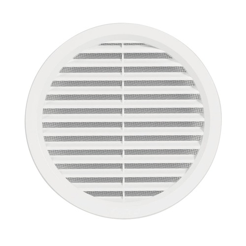 Vetracia mriežka kruh.so sieťkou D150 biela